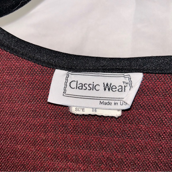 Classic Wear Red and Black Houndstooth Blazer vintage should pads open front - Picture 3 of 6